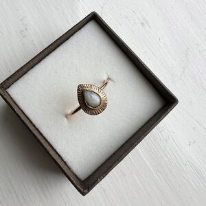 14K Gold Filled Boho Moonstone Ring